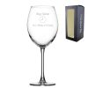 Engraved Novelty 19oz Enoteca Wine glass, Name - its wine oclock