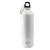 Engraved White Sports Bottle with Initials
