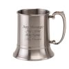 Engraved 20oz Pint Satin Stainless Steel Tankard