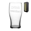 Engraved Funny "Drink w****r!" Novelty Pint Glass, Personalise with any Drink, Various Glasses Available With Gift Box