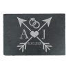 Engraved Rectangular Slate Cheeseboard with Wedding Design