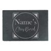 Engraved Rectangular Slate Cheeseboard with Name's Cheeseboard with Circle Design