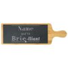 Engraved Bamboo and Slate Cheeseboard with Name you're Brie-lliant Design