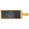 Engraved Bamboo and Slate Cheeseboard with Name and Initial Design