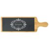 Engraved Bamboo and Slate Cheeseboard with Mr and Mrs Design