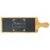 Engraved Bamboo and Slate Cheeseboard with Name's Cheeseboard with Circle Design