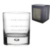 Engraved Name's Measurement Whisky Glass
