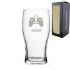 Personalised Engraved Pint Glass with Gaming Controller Name Design, Gift Boxed.