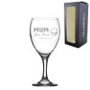 Engraved Wine Glass 12oz With Mum You Rock Design Gift Boxed
