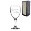 Engraved Wine Glass 12oz With Love You Mum Flower Design Gift Boxed