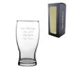 Engraved 580ml Tulip Pint Beer Glass with Gift Box
