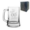 Engraved  Tankard Beer Mug Stein Happy 20,30,40,50... Birthday Speckled Design Gift Boxed
