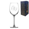 Engraved  Enoteca Wine Glass Happy 20,30,40,50...Birthday Wreath, Gift Boxed