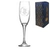 Engraved  Champagne Flute Happy 20,30,40,50... Birthday Wreath