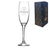 Engraved  Champagne Flute Happy 20,30,40,50... Birthday Circle