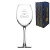 Engraved  Enoteca Wine Glass Happy 20,30,40,50...Birthday Banner, Gift Boxed