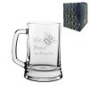 Personalised Engraved Tankard Beer Mug Stein, Bee Proud, LGBTQ Any Message Design