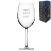 Personalised Engraved Mega Pint Glass, Fits a Whole Bottle of Wine, Novelty Gift, Modern Design