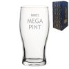 Personalised Engraved Mega Pint Glass, Novelty Tulip, Modern Design