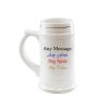 Printed White Ceramic Beer Mug, Any Message, Gold Rimmed, 22oz/560ml