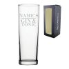 Personalised Engraved Novelty Tubo Hiball Tumbler, "Name's Gin and Tonic", Gift Boxed, The Perfect Gift for Gin Lovers for Birthdays, Christmas