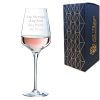 Engraved Crystal Wine Glass, Sublym 350ml Glass, Gift Boxed