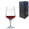 Engraved Crystal Wine Glass, Short Sublym 350ml Glass, Gift Boxed
