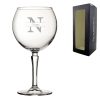 Engraved Hudson Gin Glass, Initial and Name, 650ml, Classic Font