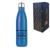 Printed Blue Thermal Bottle, Any Message, Stainless Steel 500ml/17oz