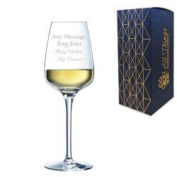 Engraved Crystal Wine Glass, Sublym Small 250ml Glass, Gift Boxed