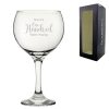 Engraved 100th Birthday Cubata Gin Glass Years Young Delicate Font