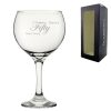 Engraved 50th Birthday Cubata Gin Glass, Years Young Curly Font