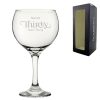 Engraved 30th Birthday Cubata Gin Glass, Years Young Sweeping Font