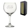 Engraved 60th Birthday Cubata Gin Glass, Years Young Handwritten