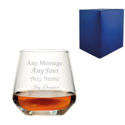 Engraved Whisky Glass, Allegra 340ml Tumbler, Gift Boxed