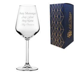 Engraved Allegra White Wine, 12.25oz/362ml Glass, Any Message