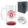 Engraved Official Manchester United 20oz Beer Mug, Gift Boxed