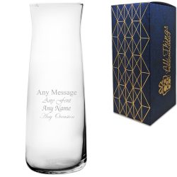 Personalised Engraved 25cm Vera Vase, Customise with Any Message