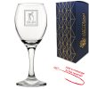 Engraved Wine Glass with Oldi Design, Add a Personalised Message to the Reverse