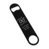 Engraved Large Black Steel Bar Blade Bottle Opener Happy Custom Number Birthday