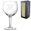 Engraved Party Gin Balloon Cocktail Glass, Personalise with Any Name or Message