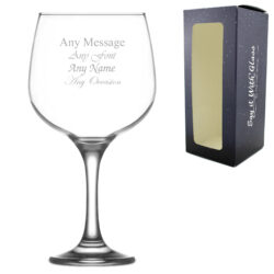 Engraved Combinato Gin Balloon Cocktail Glass, Personalise with Any Name or Message