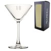 Engraved Enoteca Martini Cocktail Glass with Initials Design, Personalise with Any Name