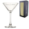 Engraved Enoteca Martini Cocktail Glass with Name's Cocktail Design, Personalise with Any Name