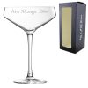 Engraved Cabernet Cocktail Champagne Saucer, Personalise with Any Name or Message