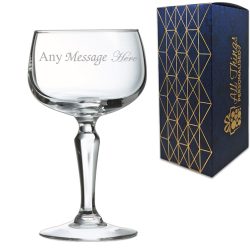 Engraved Monti Sherbet Cocktail Champagne Coupe, Personalise with Any Name or Message
