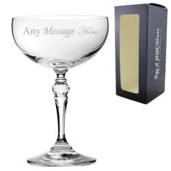 Engraved Charleston Cocktail Champagne Coupe, Personalise with Any Name or Message
