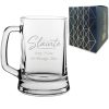 Engraved Beer Tankard with Slainte Script Design, Add a Personalised Message to the Reverse