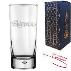 Engraved Hiball Tumbler with Slainte Celtic Design, Add a Personalised Message to the Reverse