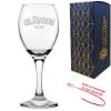 Engraved Wine Glass with Slainte Design, Add a Personalised Message to the Reverse